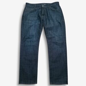 Mavi Jeans Mens 34 x 30 Blue Stretch Marcus Slim Straight Leg Dark Wash